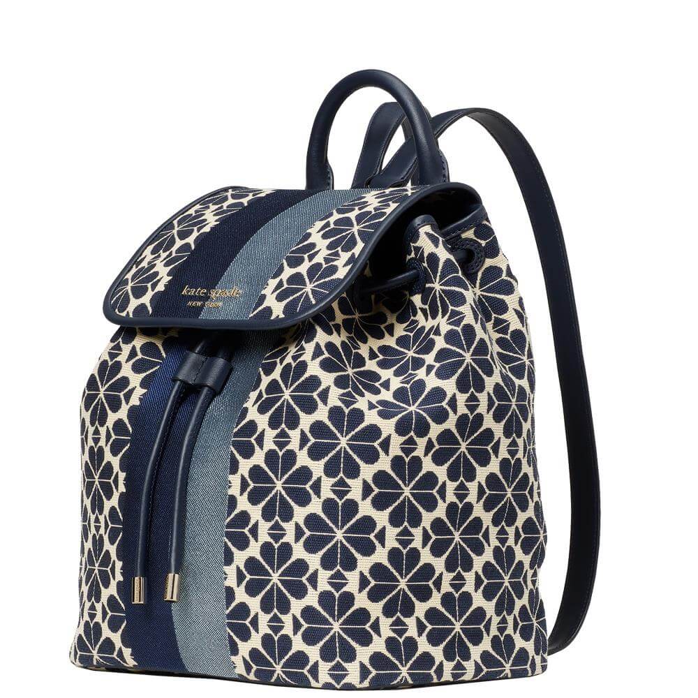 Kate Spade New York Spade Flower Jacquard Stripe Blue Multi Backpack
